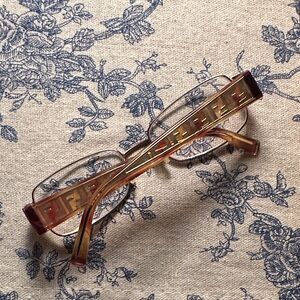 VINTAGE FENDI Brown and Gold Glasses